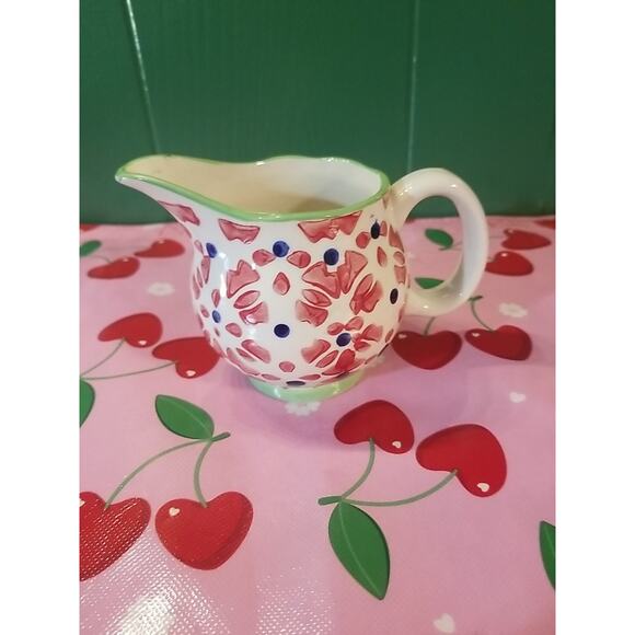 Signature Housewares Stoneware Creamer Print 10-1 No Chips - Picture 1 of 4